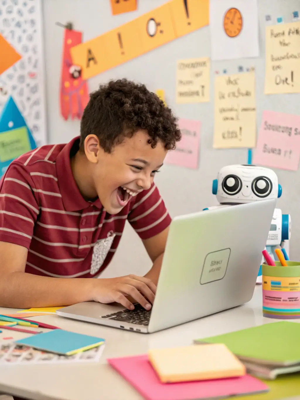 A visually engaging image of training materials, such as online courses or interactive modules, related to language learning and AI applications.