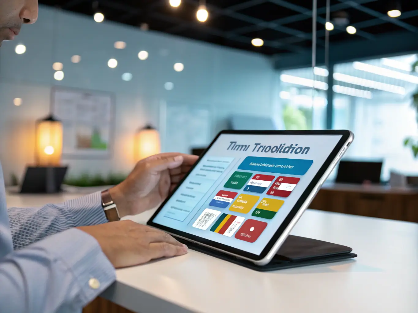 An image showcasing the user interface of the AI-powered translation software with various language options, highlighting its ease of use and multilingual capabilities.