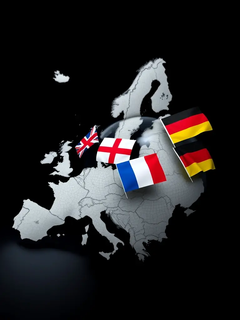 A collage of flags representing various European languages, such as English, Spanish, French, and German, symbolizing Hiero Solution's comprehensive support for European linguistic needs.
