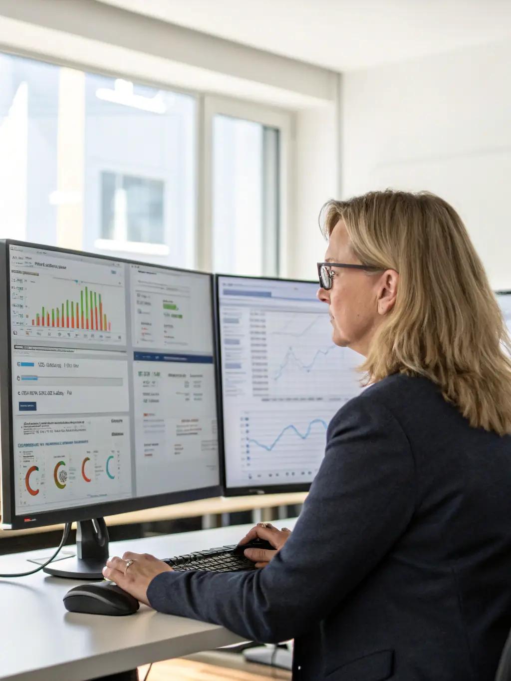 A freelancer reviewing automated invoice generation within Hiero Solution, highlighting the ease of financial management.