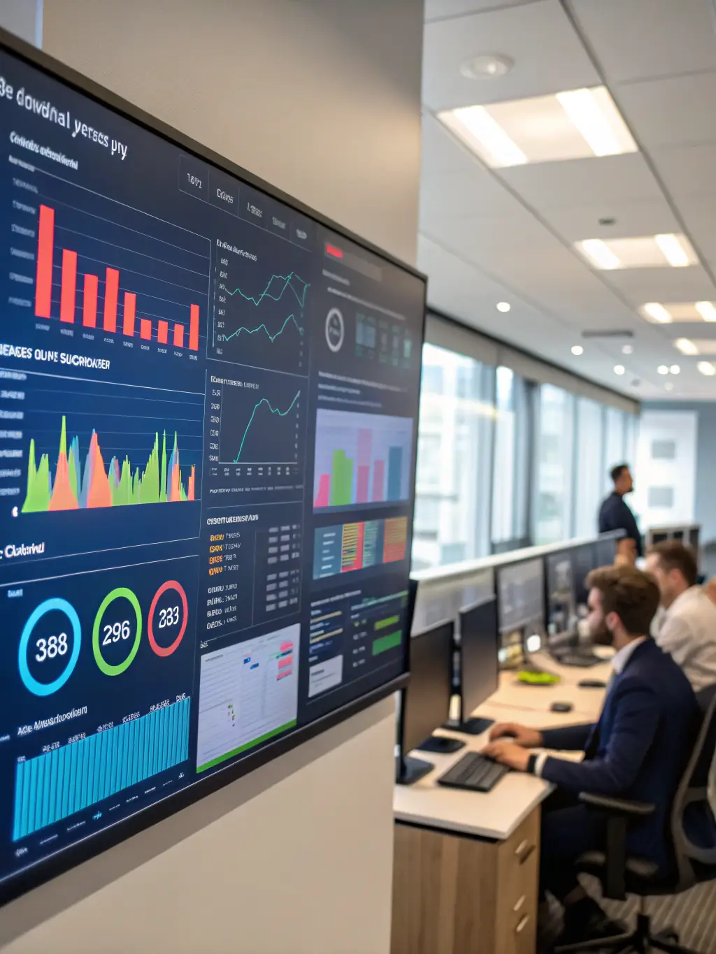 A dashboard view of Hiero Solution showing analytics and performance metrics for a freelance translator, emphasizing data-driven insights.